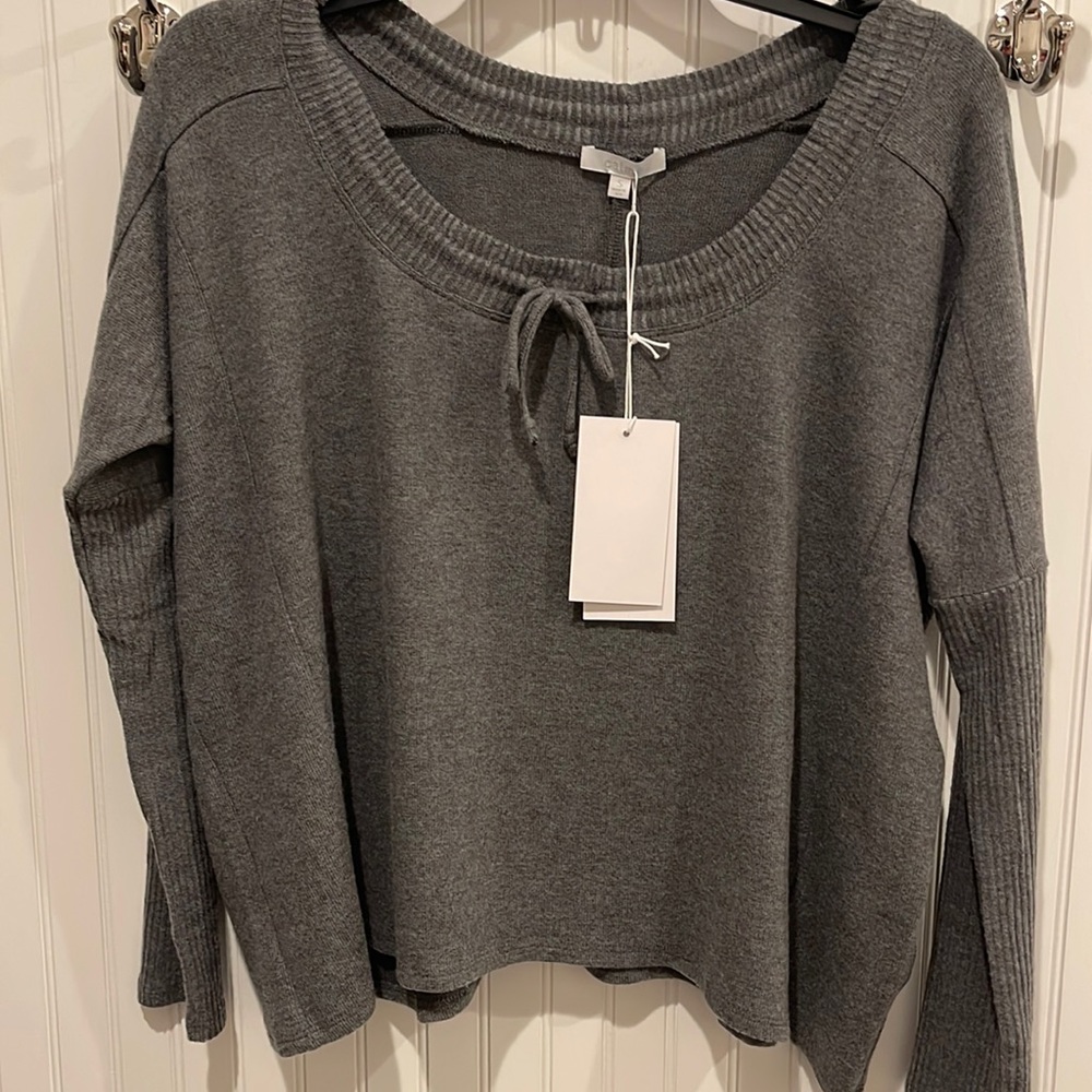 NWT Johnny Was Calme Tunnel‎ Drawstring Crop Sweater!